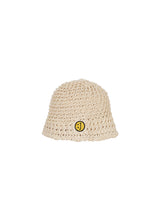 コットン ペーパー ニット バケットハット / COTTON PAPER KNIT BUCKETHAT BEIGE