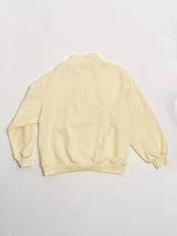 HALF ZIP SWEAT SHIRT PALE YELLOW (6594026471542)