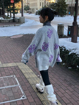 Snow blossom cardigan