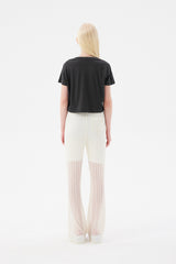 チェリーレースブーツカットパンツ / CHERRY LACE BOOTCUT PANTS [IVORY]