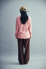 Corduroy Pintuck Band Pants  (brown)