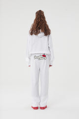 ドゥードゥルチェリーカットオフフーディー／DOODLE CHERRY CUT-OFF HOODIE [MELANGE GRAY]
