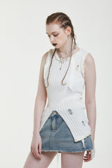 リボンノースリーブトップス / RIBBON SLEEVELESS TOP