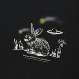 ウィティーバニースケッチクロップTシャツ／WITTY BUNNY SKETCH CROP T-SHIRT [BLACK]