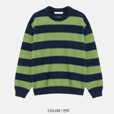 [premium] angora stripe knit