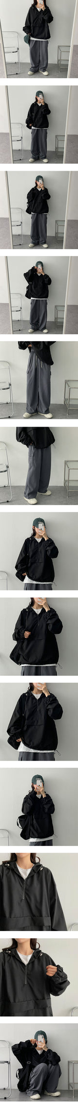 バーンストリングアノラックフード / Burnistring anorak hood