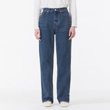 Womans Signature Stud Straight Fit Denim Pants Indigo