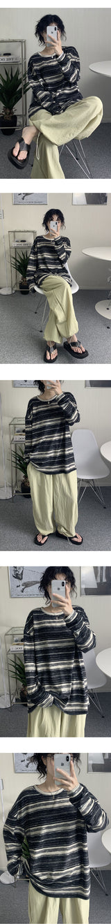 ストライプパターンルーズフィットT / Striped Pattern Loose Fit T