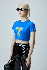 グラフィックプリントクロップドTシャツ / GRAPHIC PRINT CROPPED T-SHIRT