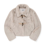 TOGGLE POINT CROP FUR JACKET [GRAY]