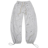 painting side tuck string sweat pants
