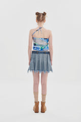 デニムプリーツスカート / DENIM PLEATS SKIRT