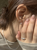 [92.5silver] ミニキュービッグワンタッチピアス
