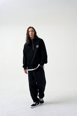 ハーフジップスウェットシャツ / Half-Zip Sweatshirt_Black
