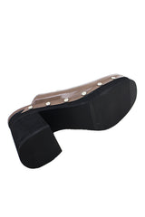 スタッズティックヒールブルーパー/Studded thick heel blooper (2color)