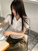 Tekka Incision Semi-cropped Short Sleeve Southern Shirt