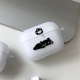 Black - Miss you Somecat Couple AirPods Case_matt