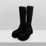 Sophie Velvet Square Long Boots