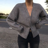[Belied made] Monet V-neck hidden knit cardigan