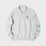 NAPA VALLY COLLAR HALF ZIP UP (GREY) (6604038930550)