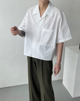 YM クリースクロップドシャツ / YM Crease Cropped Shirt (4 colors)