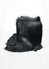 ブラックファーブーツ/black fur boots