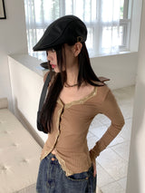 ロミンレース長袖カーディガン