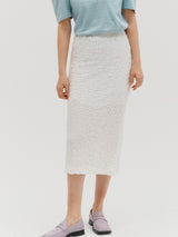 Crinkle slit skirt - Black (6682588610678)