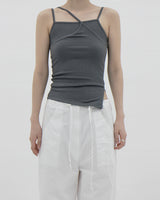 クロスアンバランススリーブレス / Cross unbalanced sleeveless (3color)