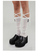 LACE LONG SOCKS(WHITE) (6594387279990)