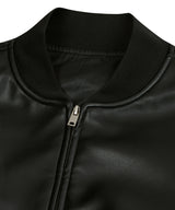 87-STAN026 [Vegan Leather]カーブドレイヤーボンバーレザージャケット