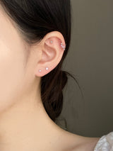 [5 set] pink butterfly piercing set