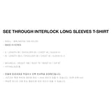 シースルーインターロックロングスリーブTシャツ