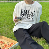 ハイドオーバーサイズフィットニットロングスリーブTシャツ