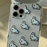 Rabbit Pattern - Pixel Rabbit Phone Case