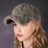 Fur logo point ball cap GRAY
