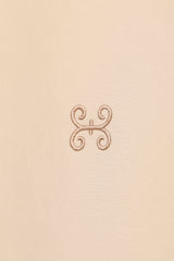 アシンメトリーウェーブジップジャケット / ASYMMETRIC WAVE ZIPPED JACKET-ECRU BROWN