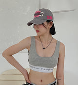 レタリングブラトップ/Lettering Bra Top (3color)