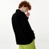 Melting Button Shirt [Black] (6592393183350)