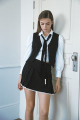 Black Velvet Dot Tie