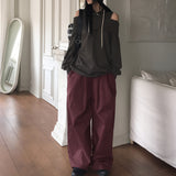 Pvi ツーピンタックバンディングコットンロングワイドパンツ