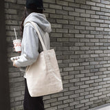 コーデュロイシンプルラインバッグ (ivory)