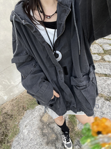 ユニセックスピグメントビンテージミリタリージャケット / Unisex pigment Vintage military jacket