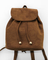Boot string suede velvet backpack