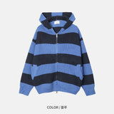 (UNISEX) エバーストライプニットフード