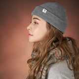 Monogram label beanie