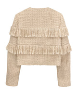 Fringe tweed jacket
