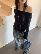 Luckett Y2K Kitsch Star Belt Denim Mini Shoulder Bag
