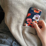 Lisianthus midnight blue / matt hard case iPhone Galaxy (6587998863478)