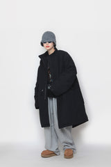 Long bomber  padded jacket